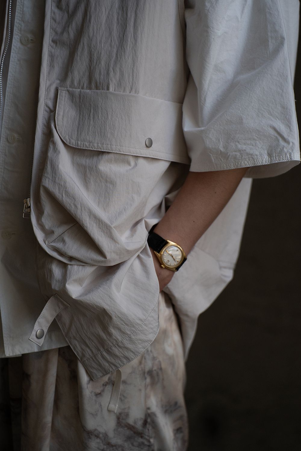 【ラスト1点】【25SS】Abstract Wide Easy Pants/アブストラクトワイドイージーパンツ(IVORY)