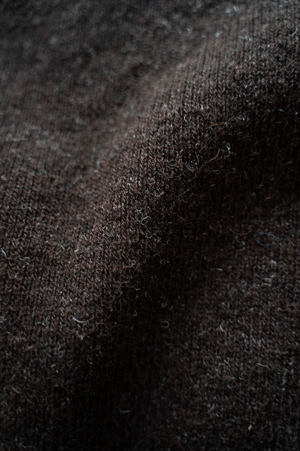 Hard twisted Shetlandwool GOB sweater(BROWN)