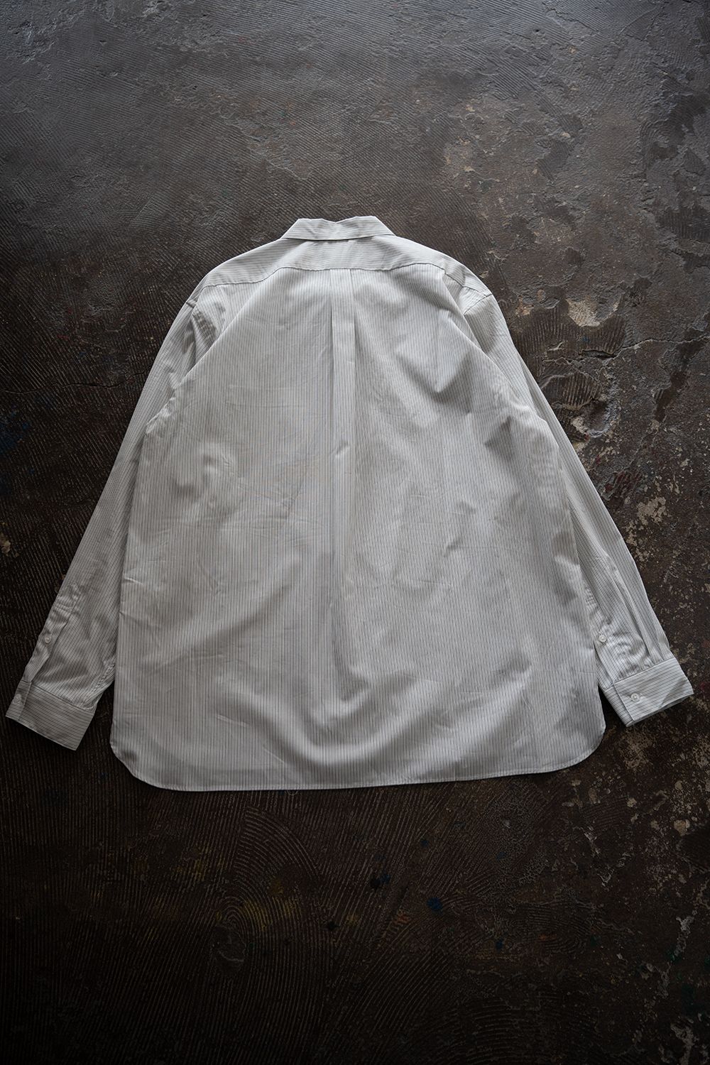 【26AW】ブロードレギュラーカラーシャツ(WHITE STRIPE)
