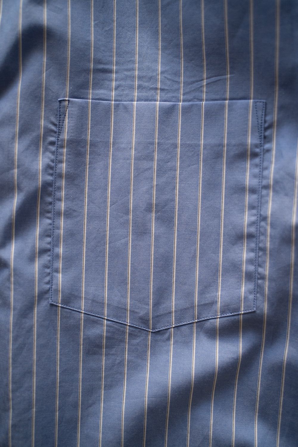 【ラスト1点】【25SS】ブロードレギュラーカラーシャツ(BLUE STRIPE)