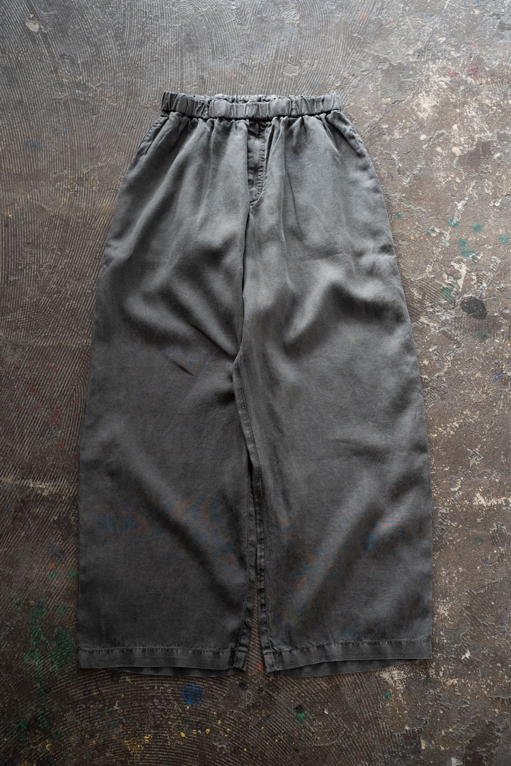 大麻ワイドパンツ(薄炭)