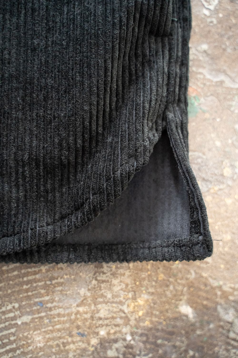 【23AW】綿×レーヨンコーデュロイシャツジャケット(BLACK)