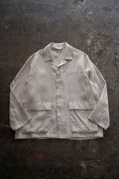 【26SS】リネンミニマルカバーオールジャケット(TAUPE)