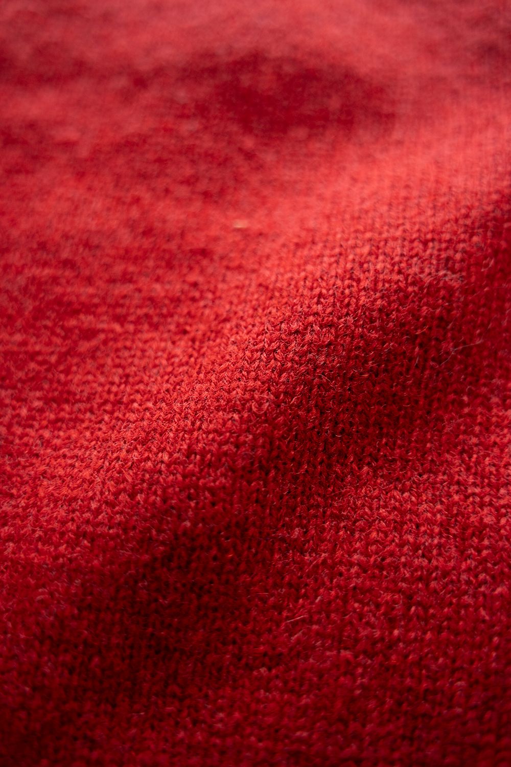 【25AW】ダメージクルーネックニット(VERMILION RED)