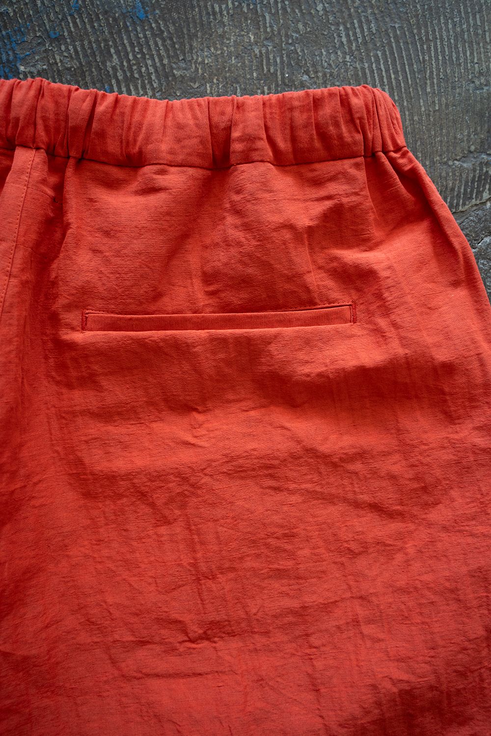 【25SS】"week s/s"pajama【セットアップ】(washed cotton linen ORANGE RED)