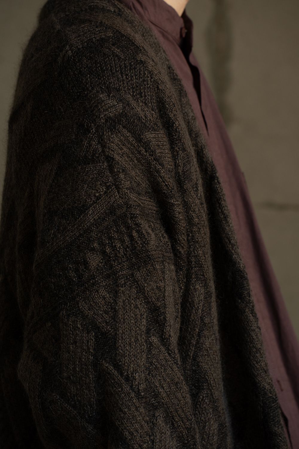 【26AW】Ochiba Mohair Cardigan(OLIVE)