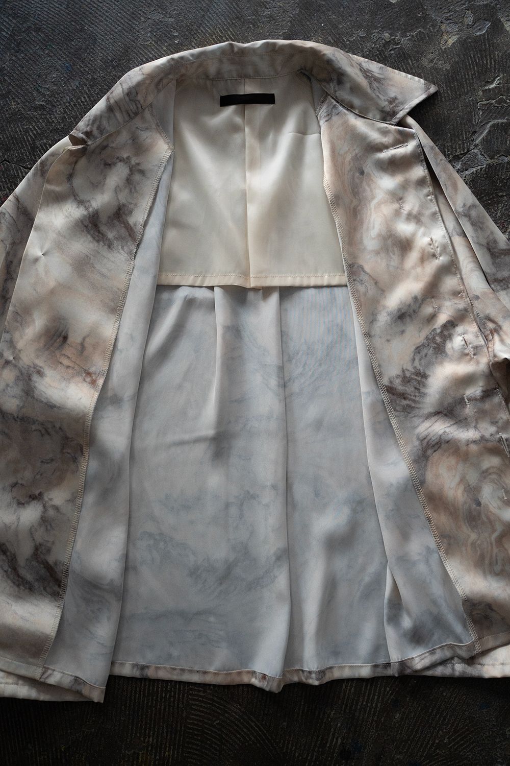 【ラスト1点】【25SS】Abstract Stone Short Jacket/アブストラクトストーンショートジャケット(IVORY)