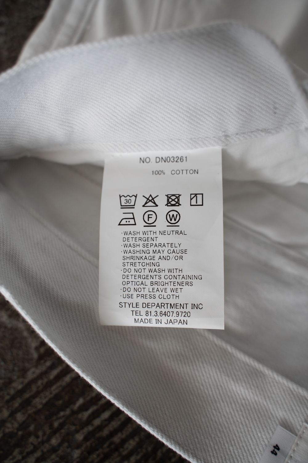 【26SS】11.5ozデニムディープタックパンツ(ASH WHITE)