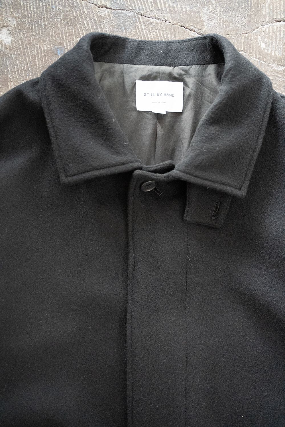 【ラスト1点】【22AW】ラムウールローデンクロスコート(BLACK)