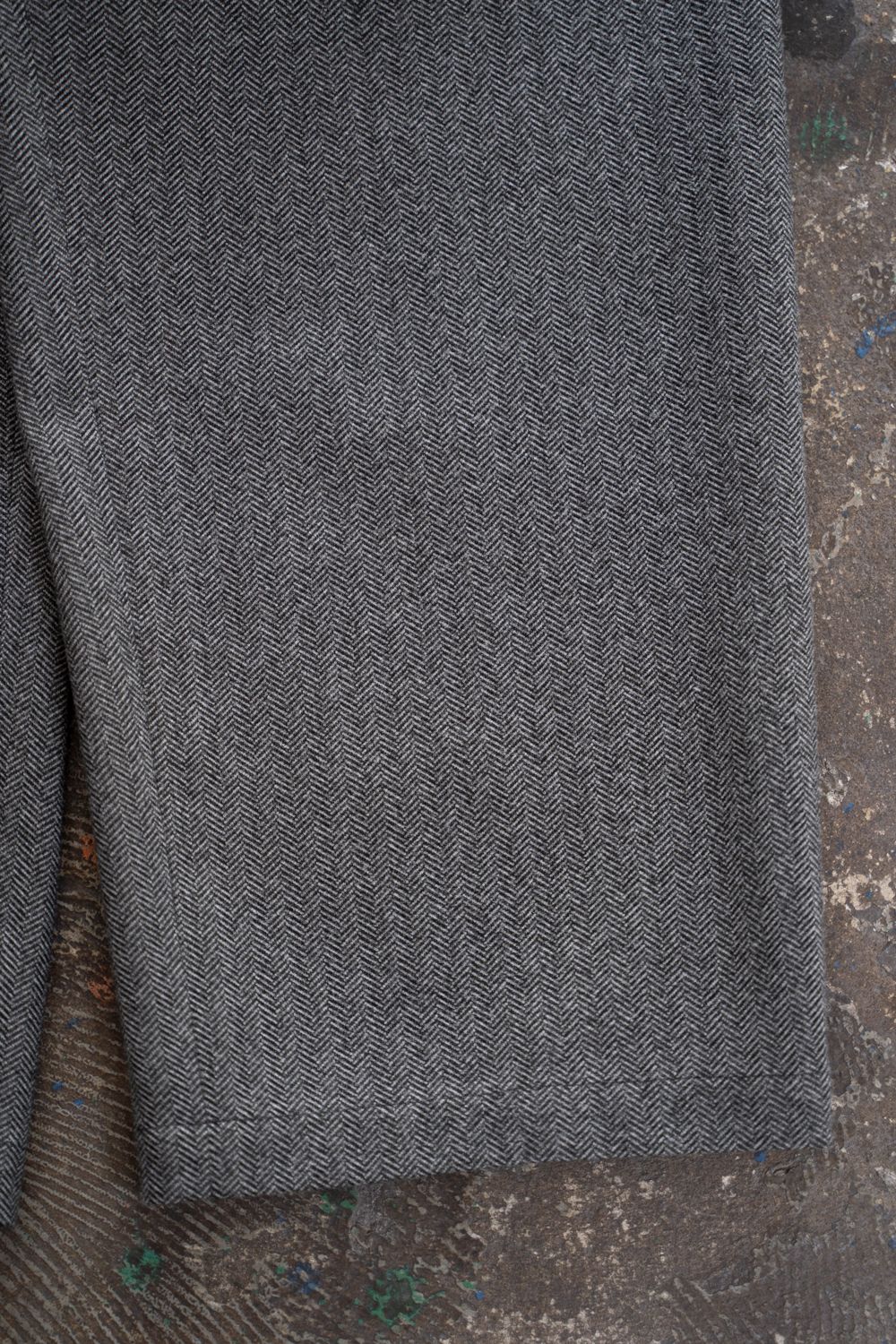 【26AW】2-Tack Herringbone Wide Slacks/2タックワイドスラックス(GRAY)