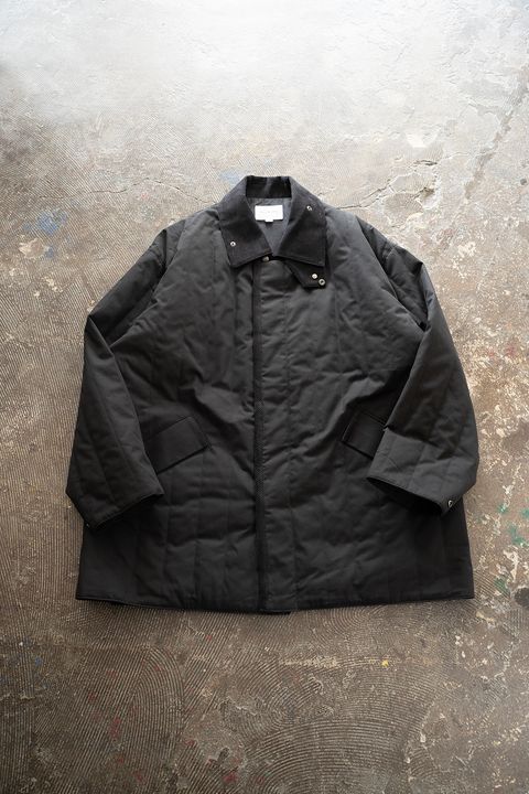 【25AW】コーデュロイ切り替えシンサレートキルティングブルゾン(BLACK)