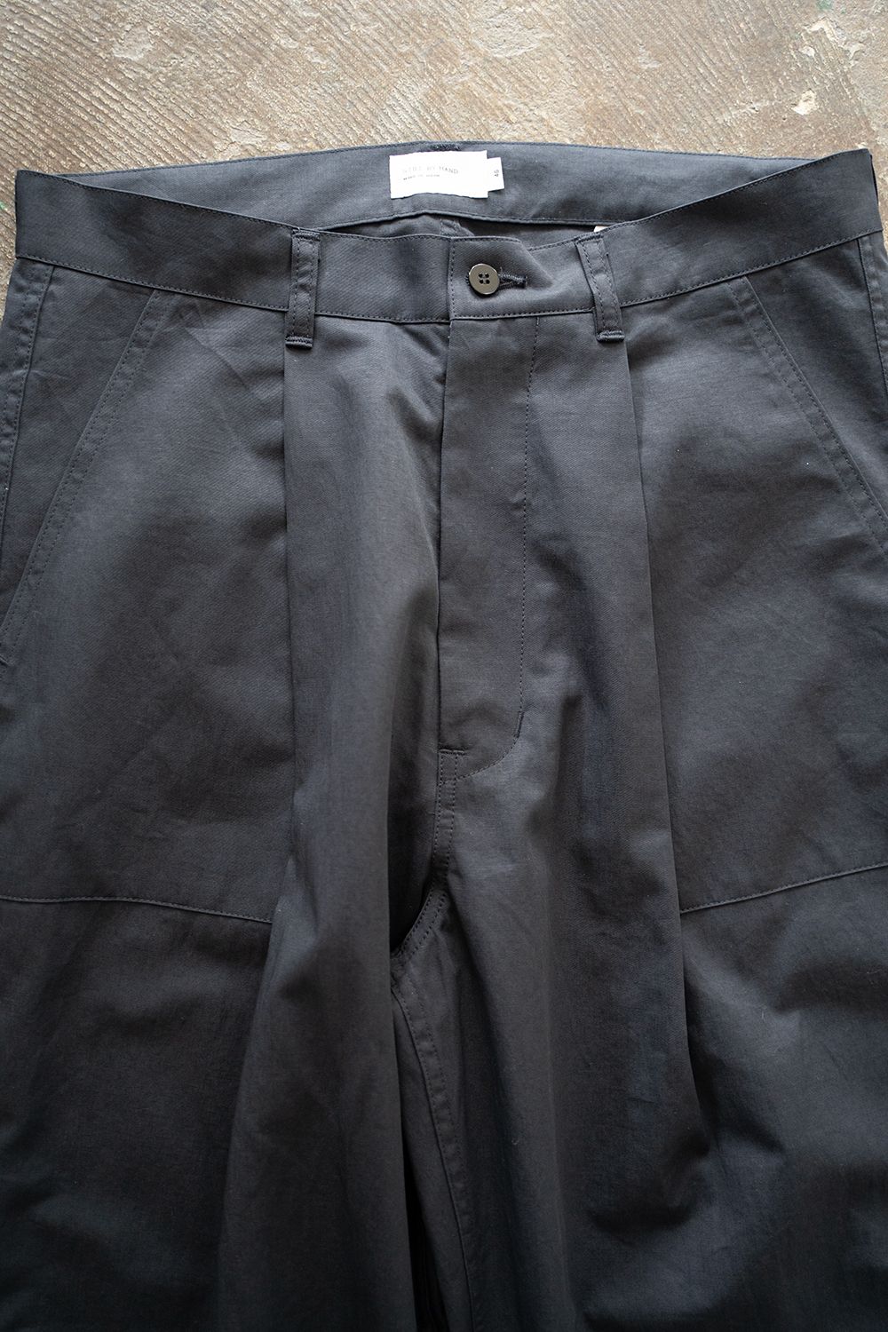【ラスト1点】【24SS】コットン×リネンワンタックベイカーパンツ(NAVY)