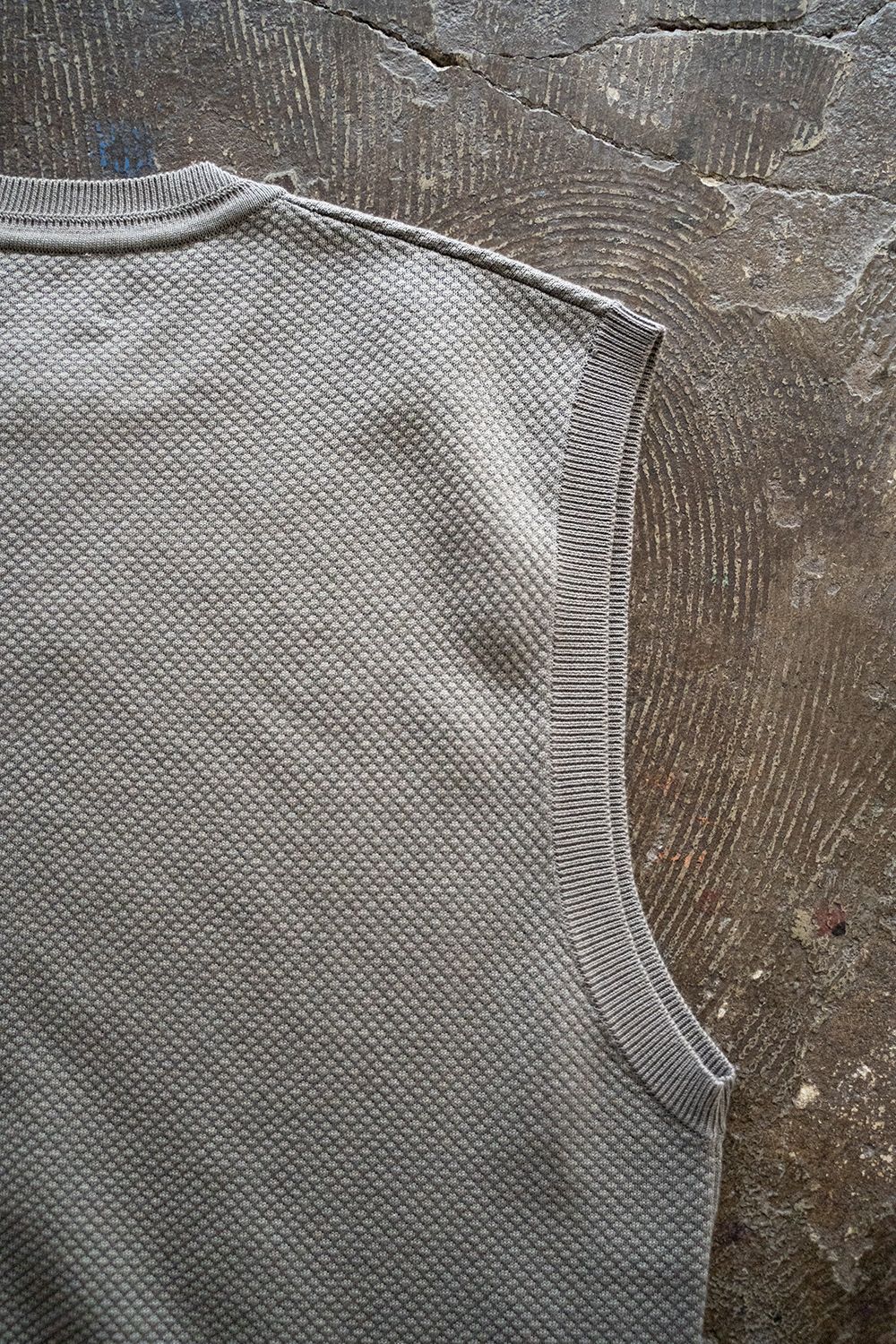 【ラスト1点】【22SS】コットン×シルクニットベスト(GRAY)