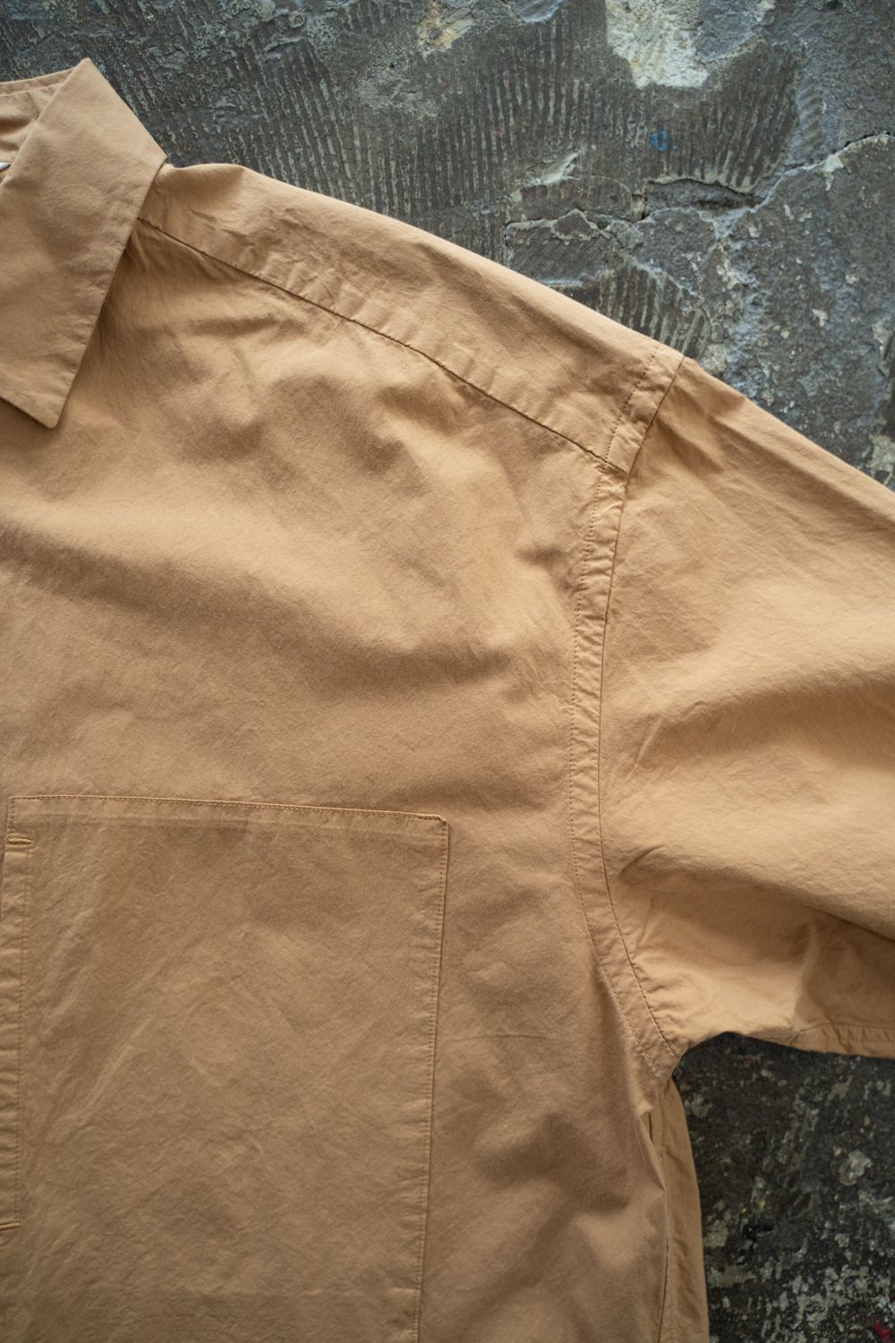 【ラスト1点】【25AW】ガーメントダイオーバーシャツ(PALE ORANGE)