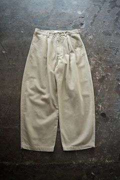 【25AW】フェードカラーデニムワンタックパンツ(BEIGE)