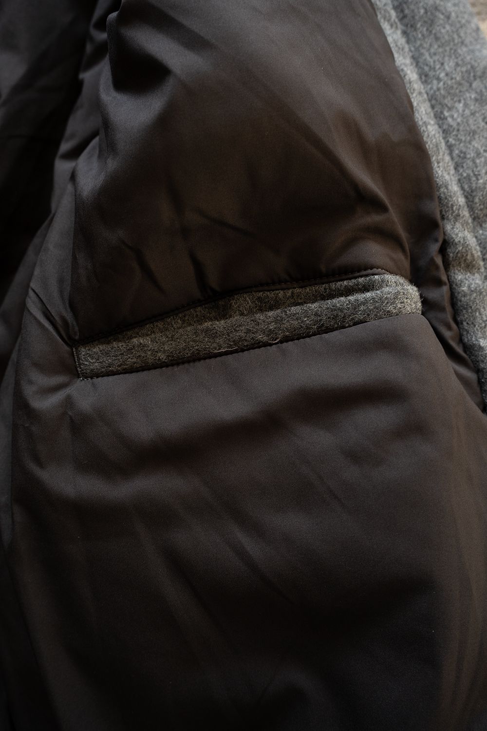 【26AW】Super100'sローデンクロスシンサレートスタンドカラーブルゾン(GRAY)
