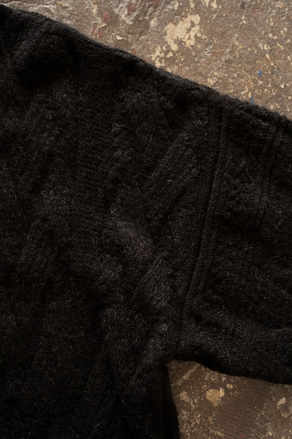 【26AW】Ochiba Mohair Cardigan(BLACK)