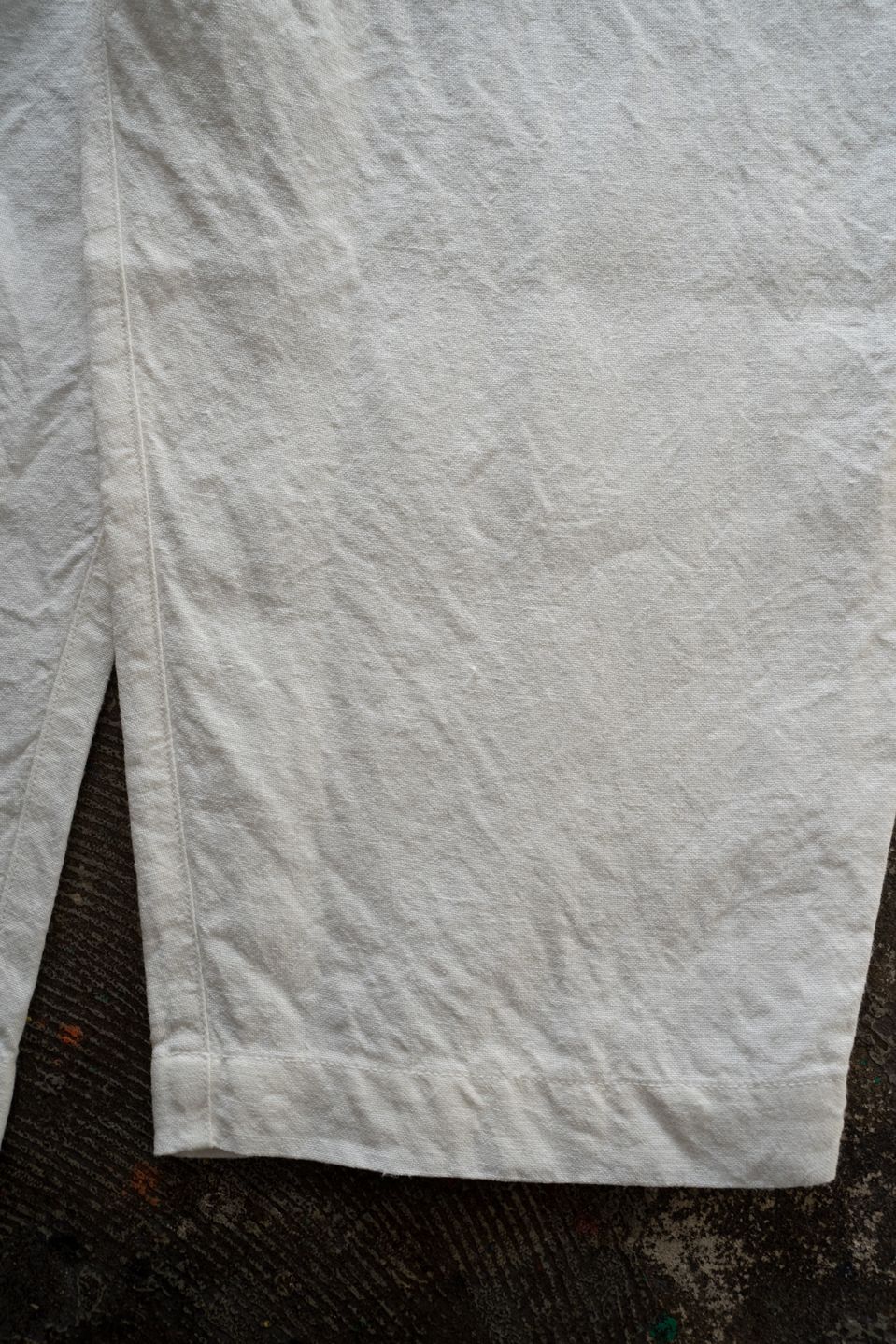 起毛大麻パンツ(白)