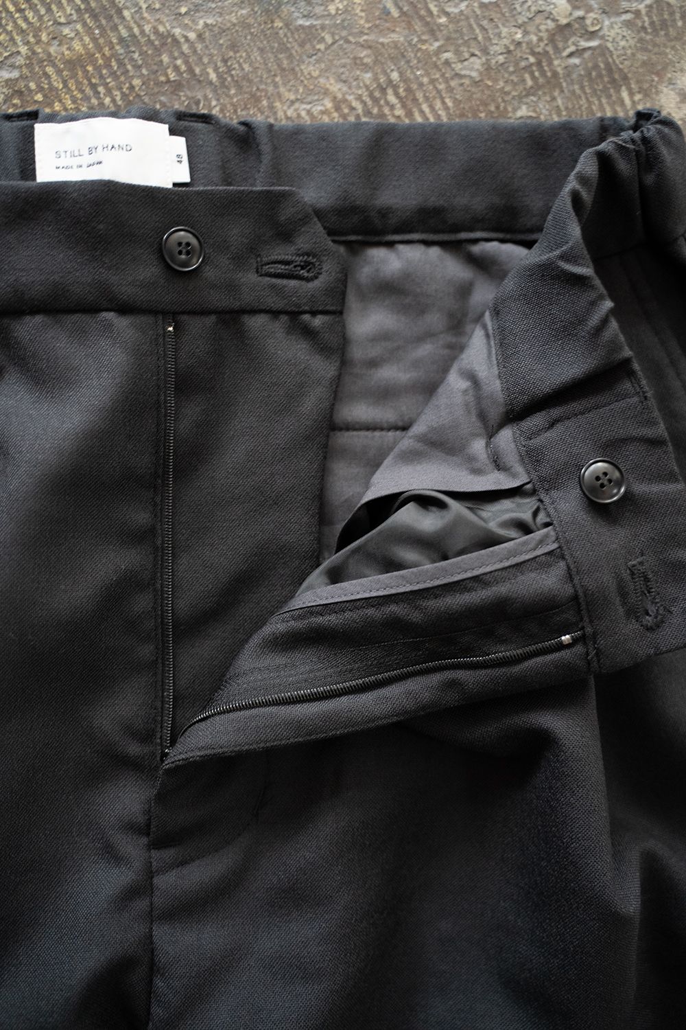 【ラスト1点】【24AW】ウール4タックイージーパンツ(INK BLACK)