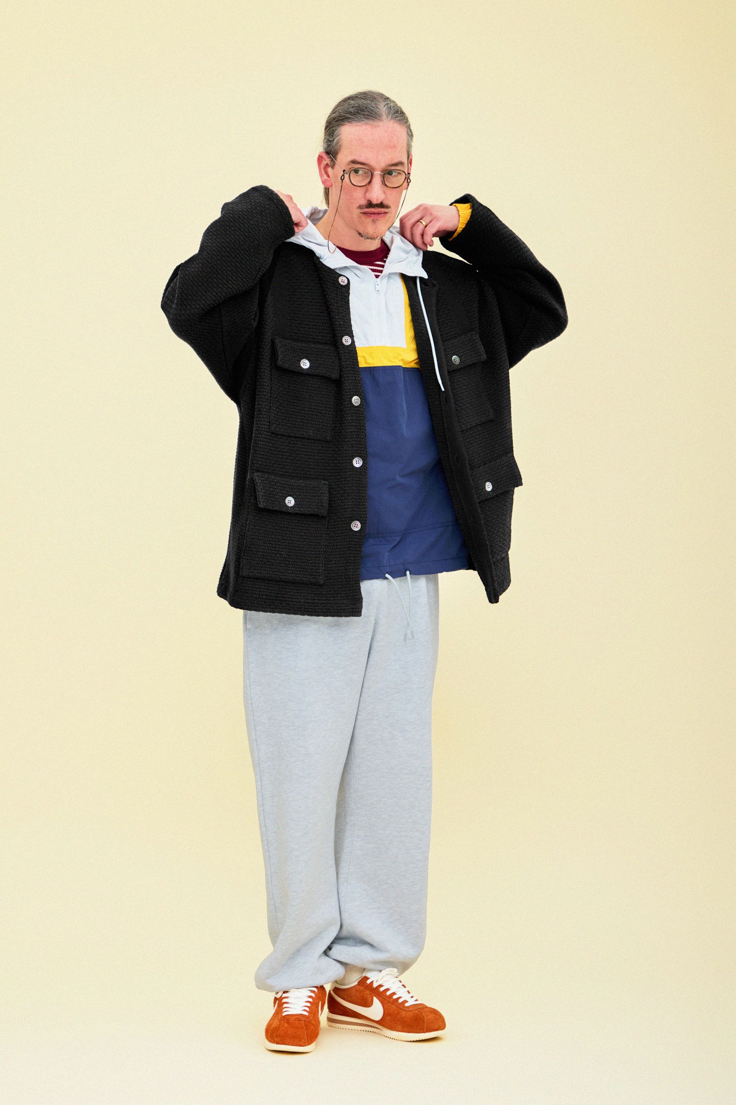 ジャケット・アウター ykin.sn___ YASHIKI - 【25AW】Shinsetsu Knit Jacket(BLACK) | Salty