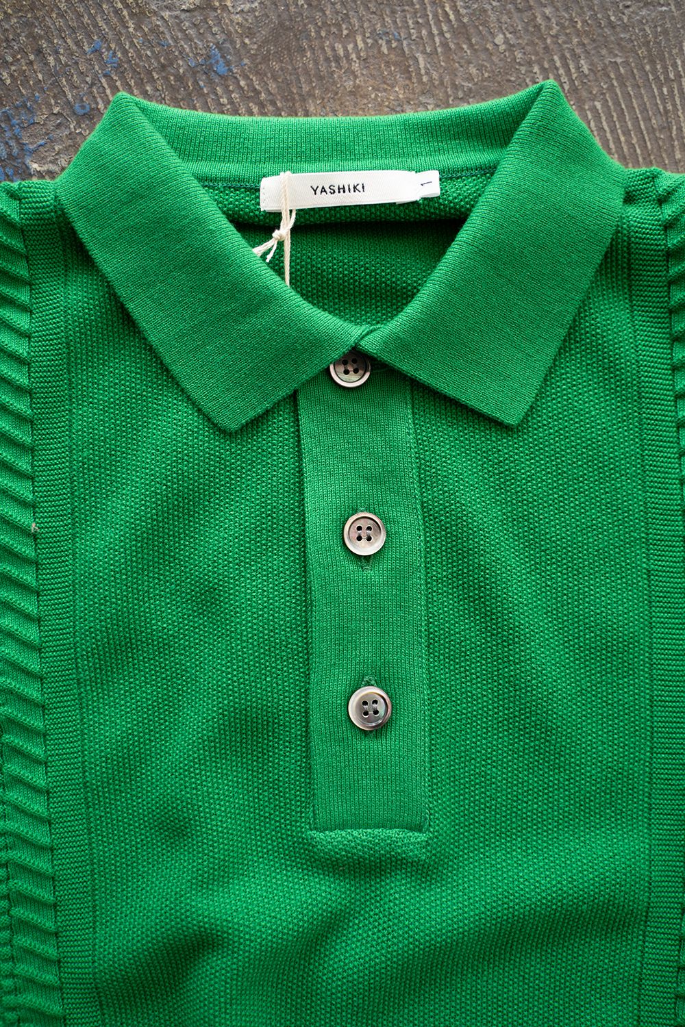 YASHIKI ニットポロ(GREEN)-