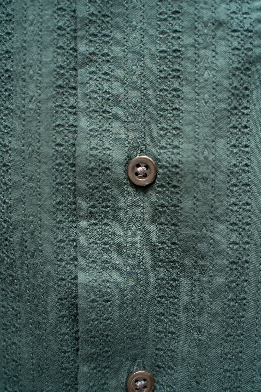 【ラスト1点】【23SS】Garmentdye Leno Cloth S/S Shirt/ガーメントダイレノクロスショートスリーブシャツ(GREEN)