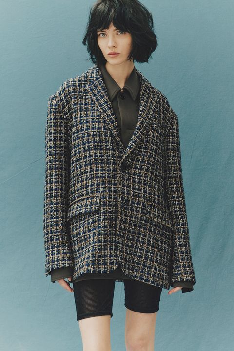 【ラスト1点】【26SS】Summer Tweed Tailored Jacket/サマーツイードテーラードジャケットジャケット(NAVY)