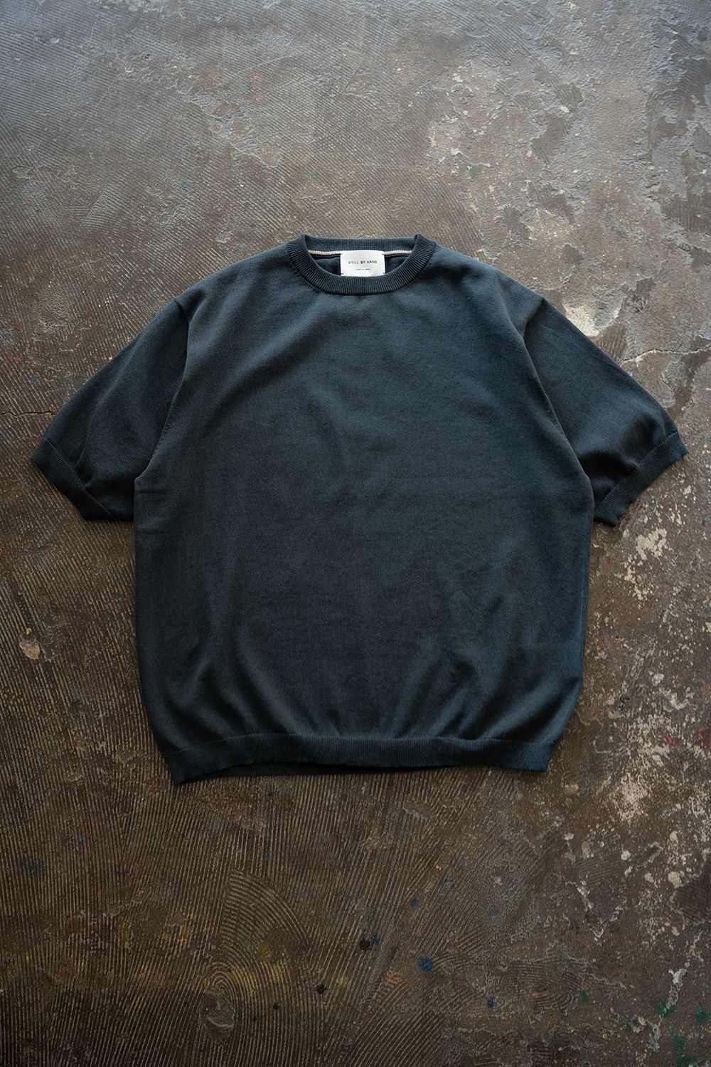 【26SS】綿×ポリエステル×リネン12GニットTee(TEAL BLUE)