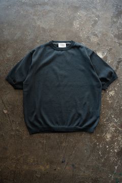 【26SS】綿×ポリエステル×リネン12GニットTee(TEAL BLUE)