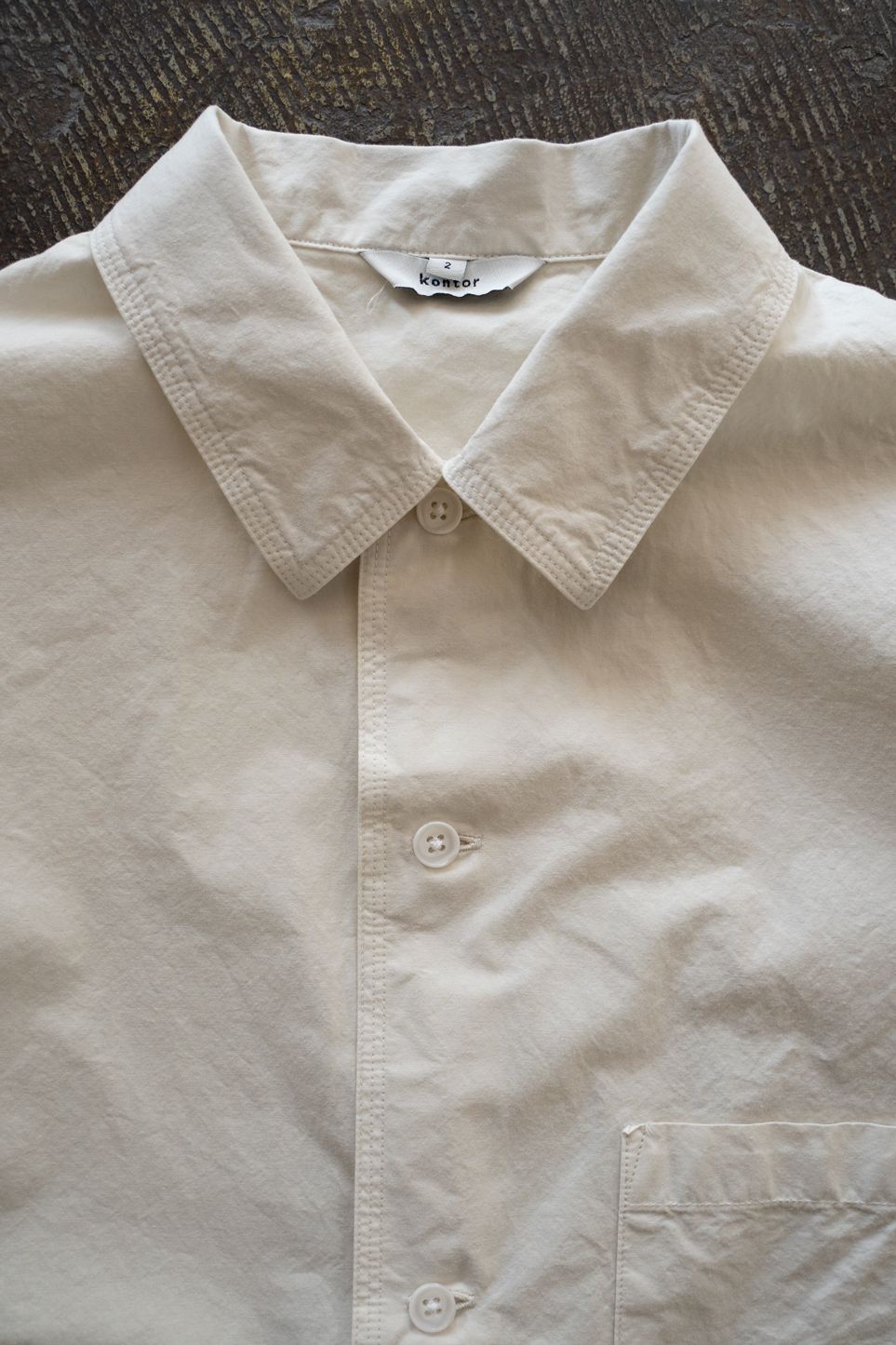【25AW】ガーメントダイダンプシャツ(ECRU)