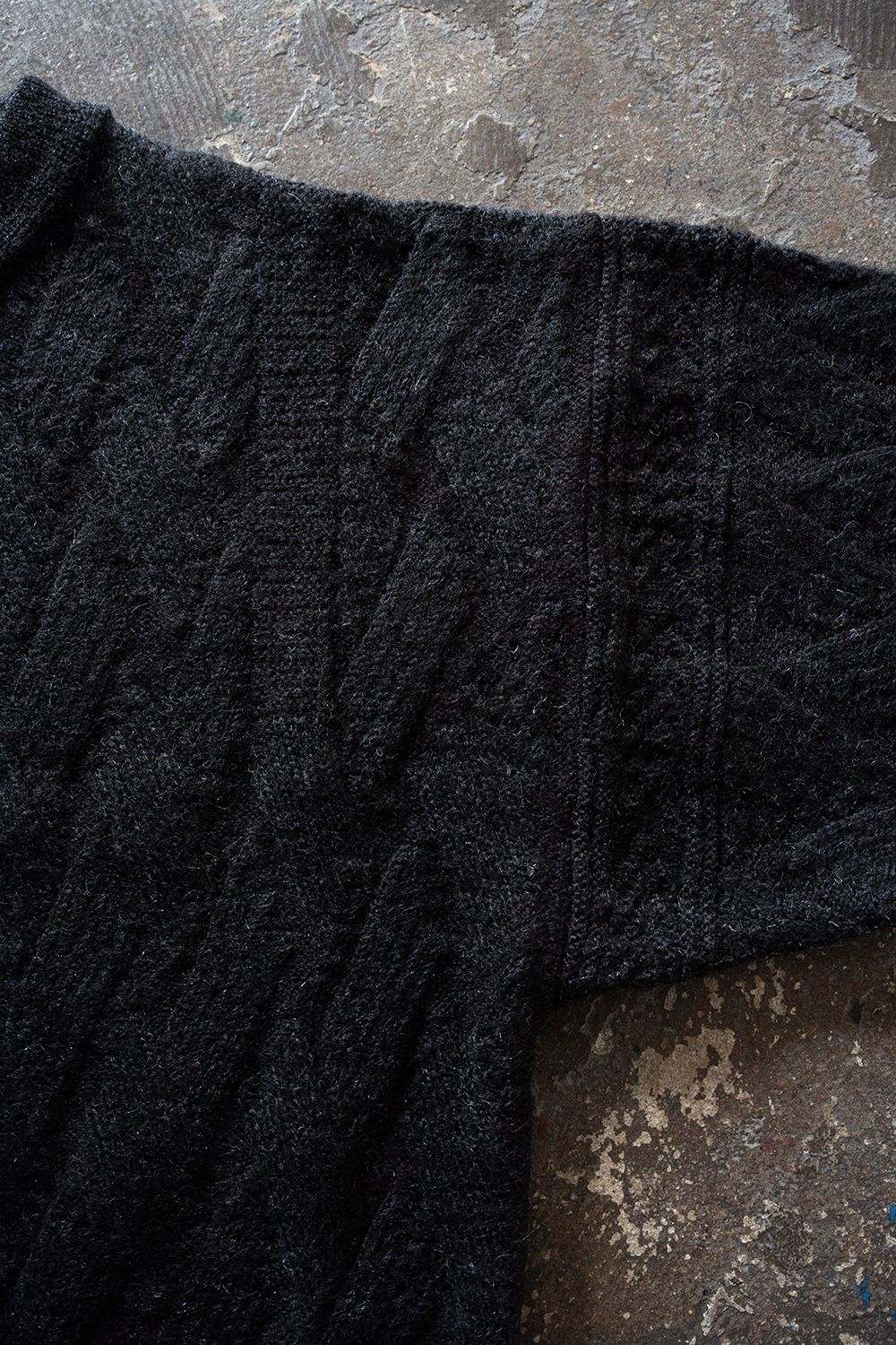 【26AW】Ochiba Mohair Knit(BLACK)