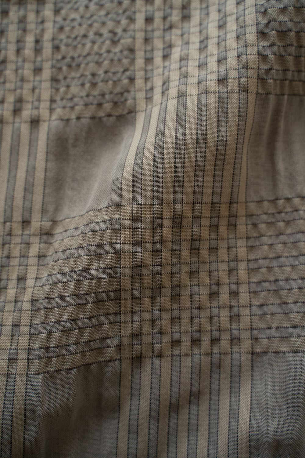 【ラスト1点】【25SS】Sheer Plaid H/S SH / シアーチェックハーフスリーブシャツ (BEIGE)