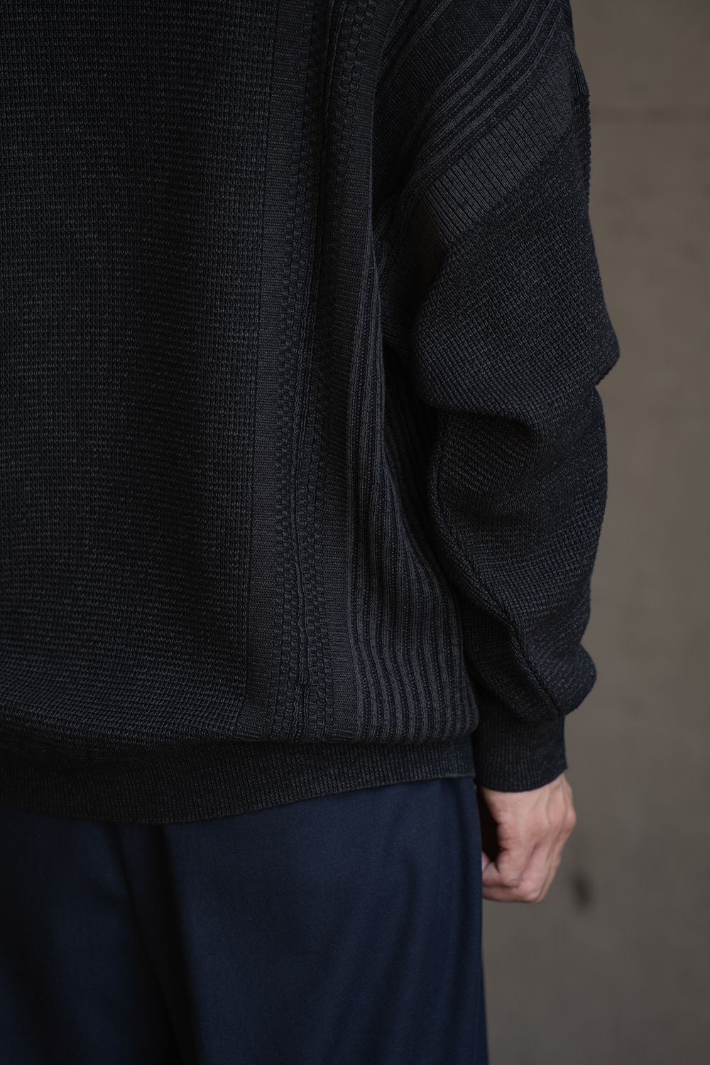 【26AW】Akisame Knit Polo(BLACK)