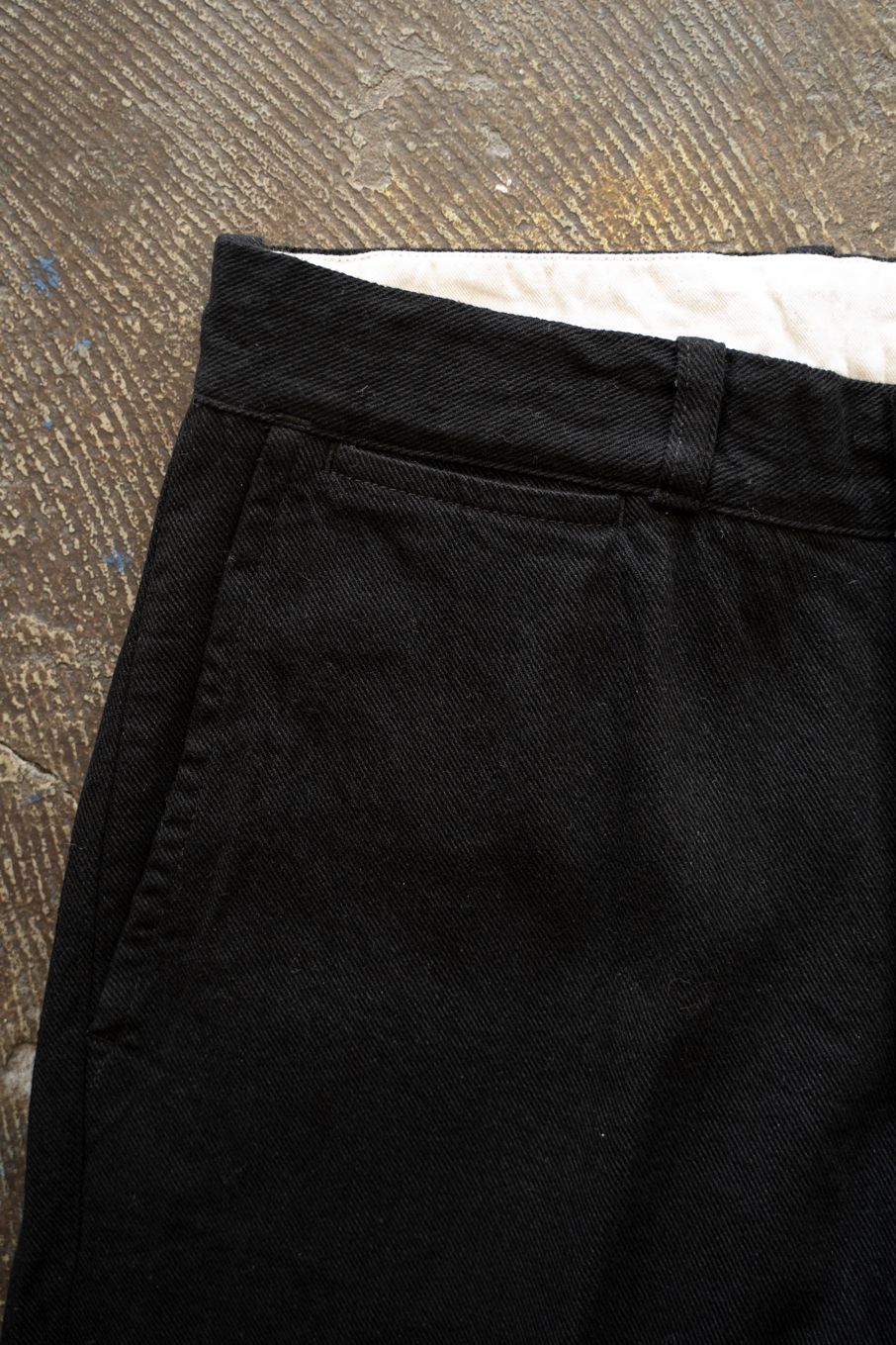 【ラスト1点】【25AW】Black Twill Trousers(BLACK)