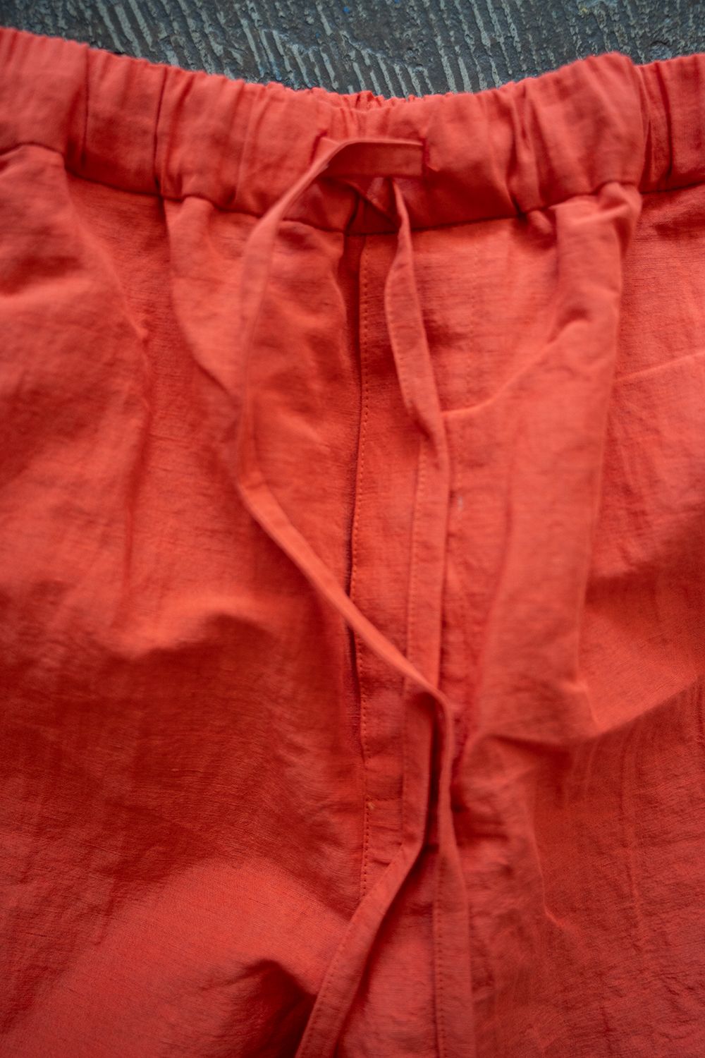 【25SS】"week s/s"pajama【セットアップ】(washed cotton linen ORANGE RED)