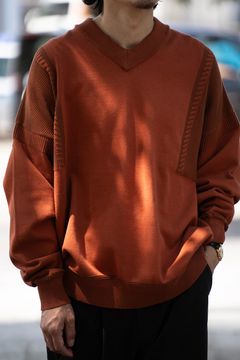 【ラスト1点】【24AW】Ryoshu V Neck Knit(ORANGE)