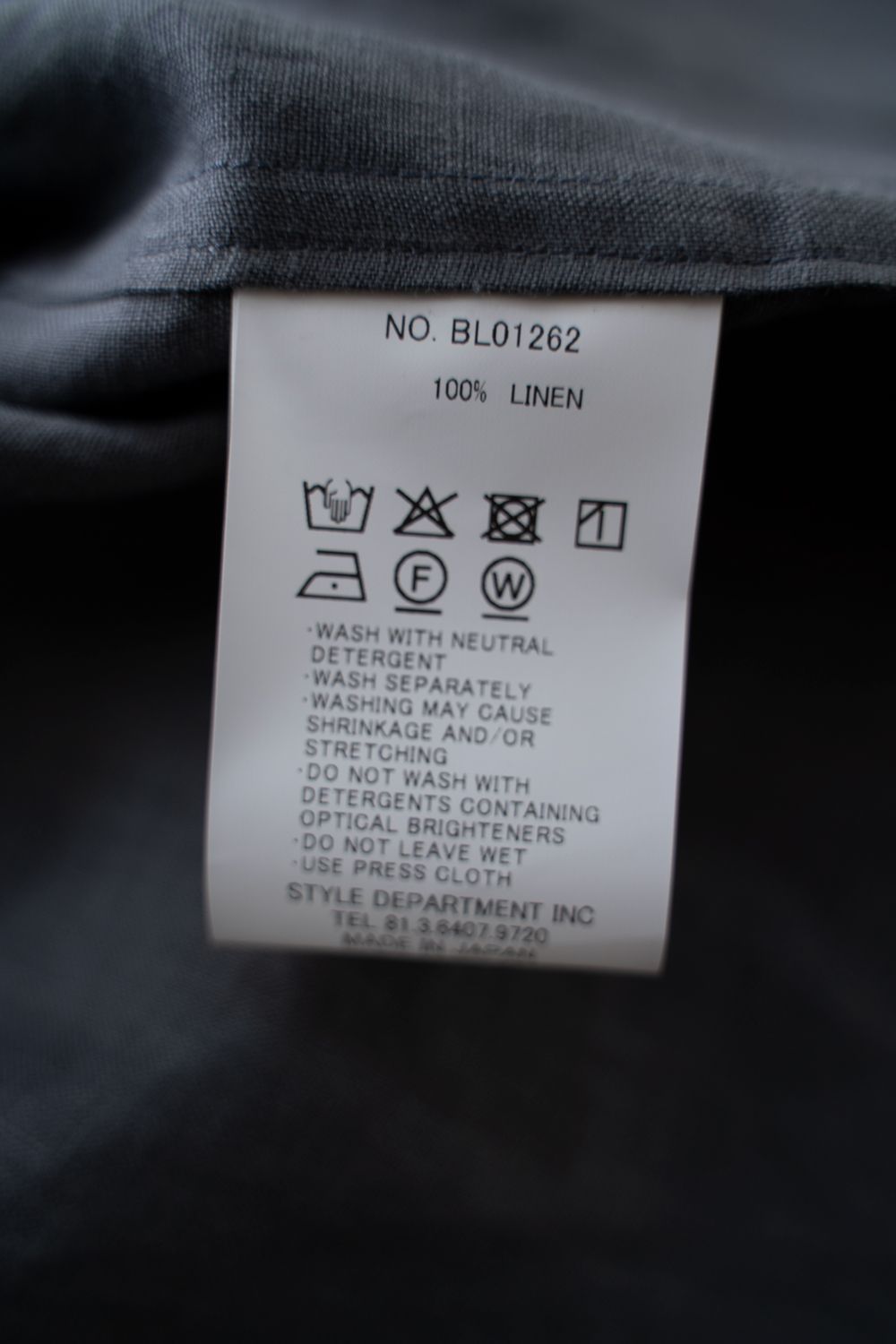 【26SS】リネンミニマルカバーオールジャケット(BLUE GREY)