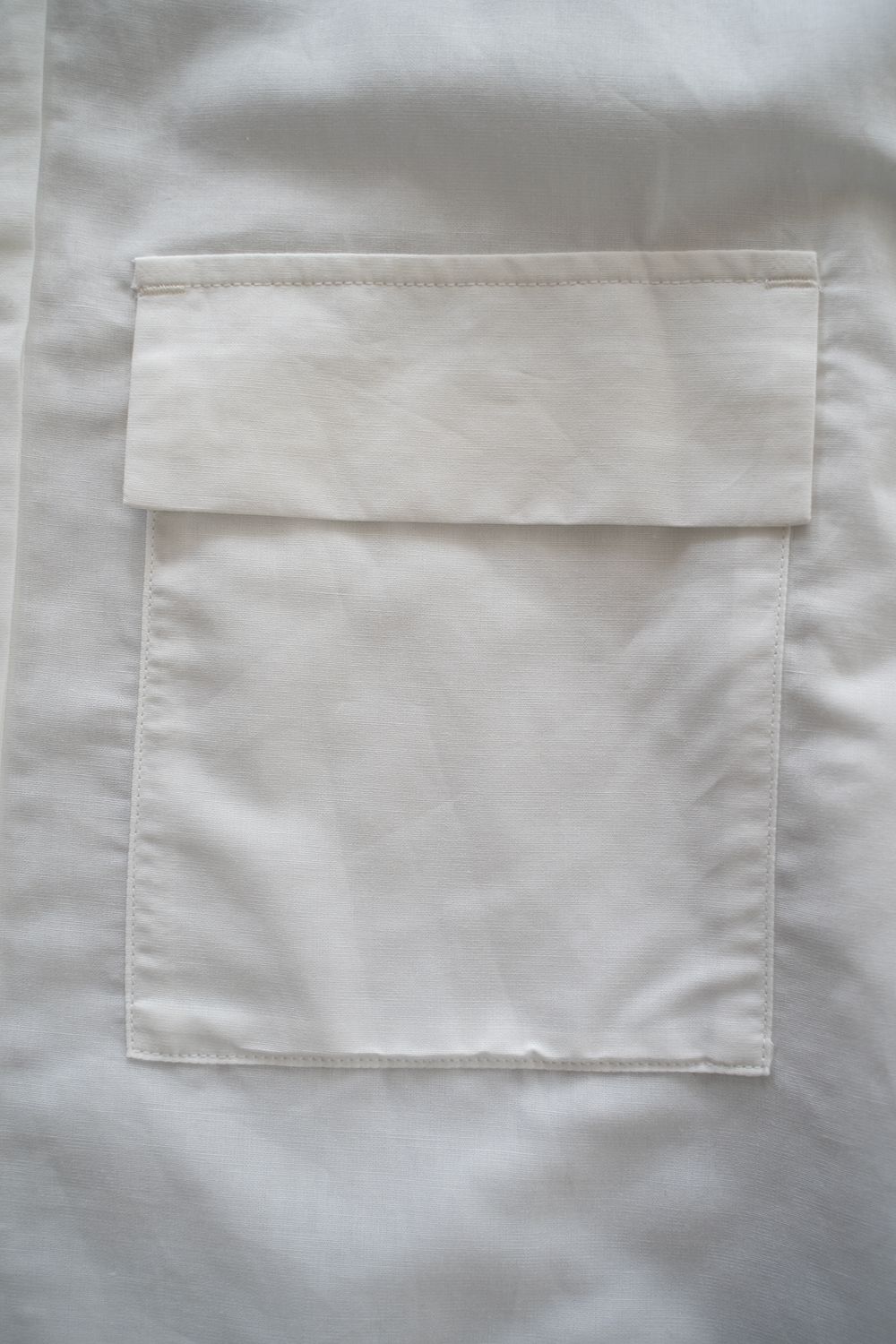 【26SS】コットン×ラミーオーバーサイズシャツ(WHITE)