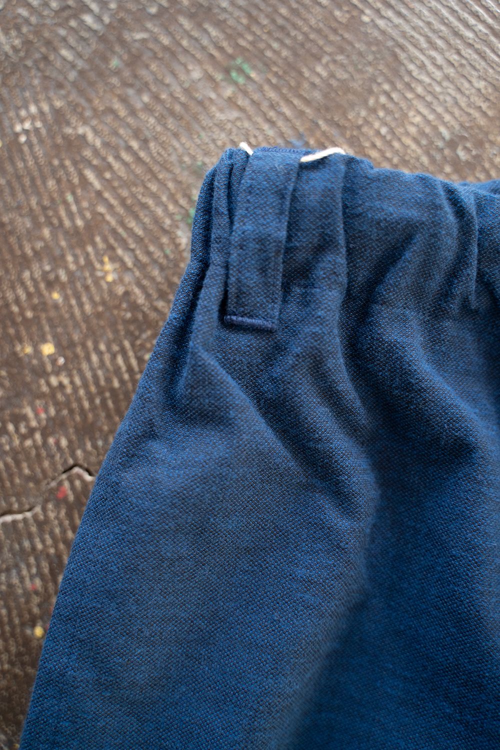 【ラスト1点】【24SS】"zen "pajama cotton×wool dobby/パジャマ(セットアップ)【ユニセックス】(NAVY)