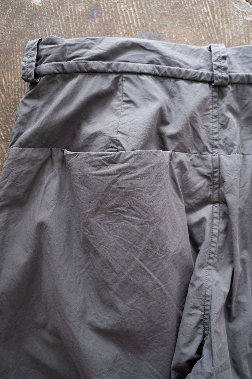 【ラスト1点】【22SS】Back Seam Garment Dyed Pants(SLATE)
