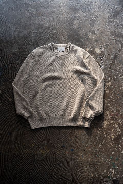 【26AW】ラムウール×ローシルクメランジニット(MELANGE BEIGE)