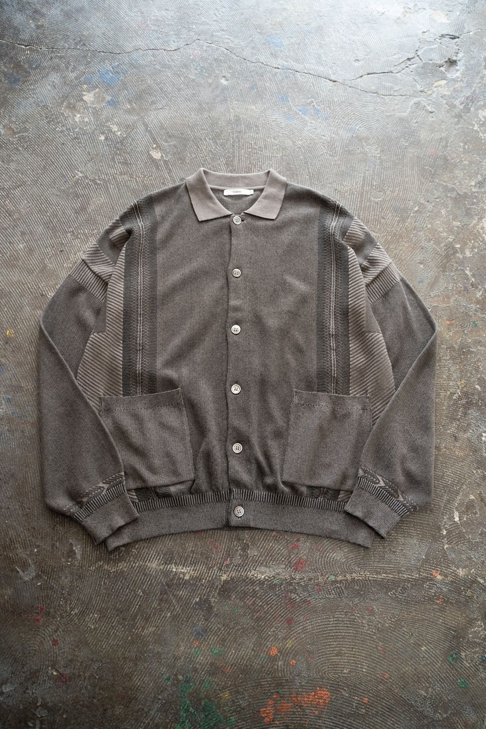 【26SS】Kokuu Collar Cardigan(GREIGE)