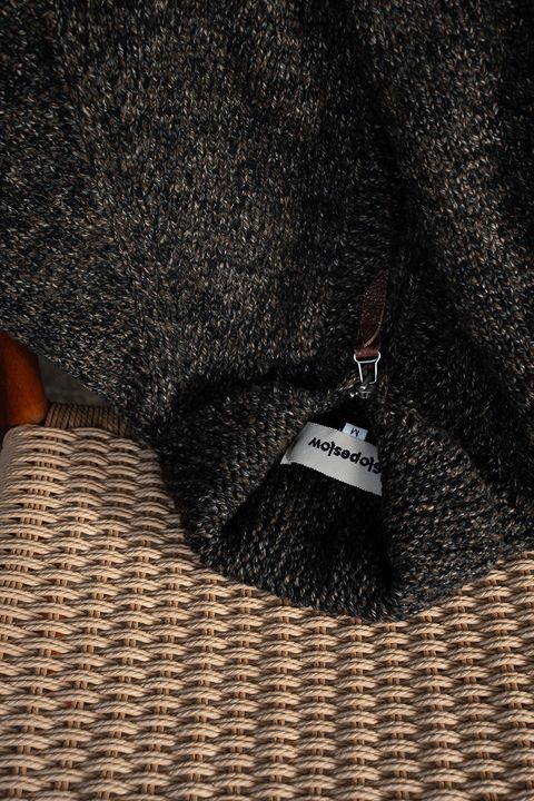 【Sサイズ】yak/lambs multi ply HAND KNITTING cowichan sweater(CAMO)