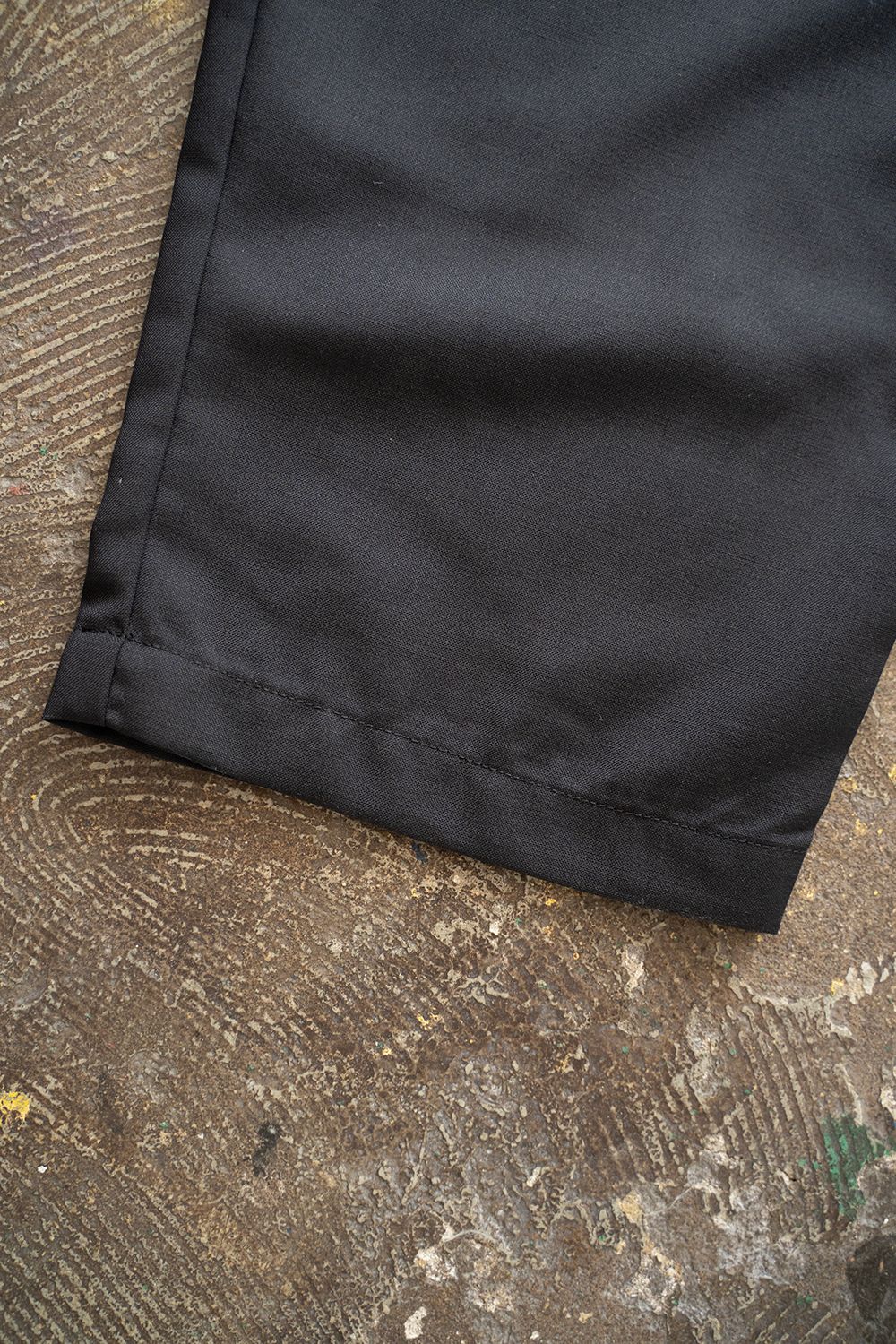 【ラスト1点】【24SS】ウォッシャブルウール混2タックイージースラックス(BLACK)