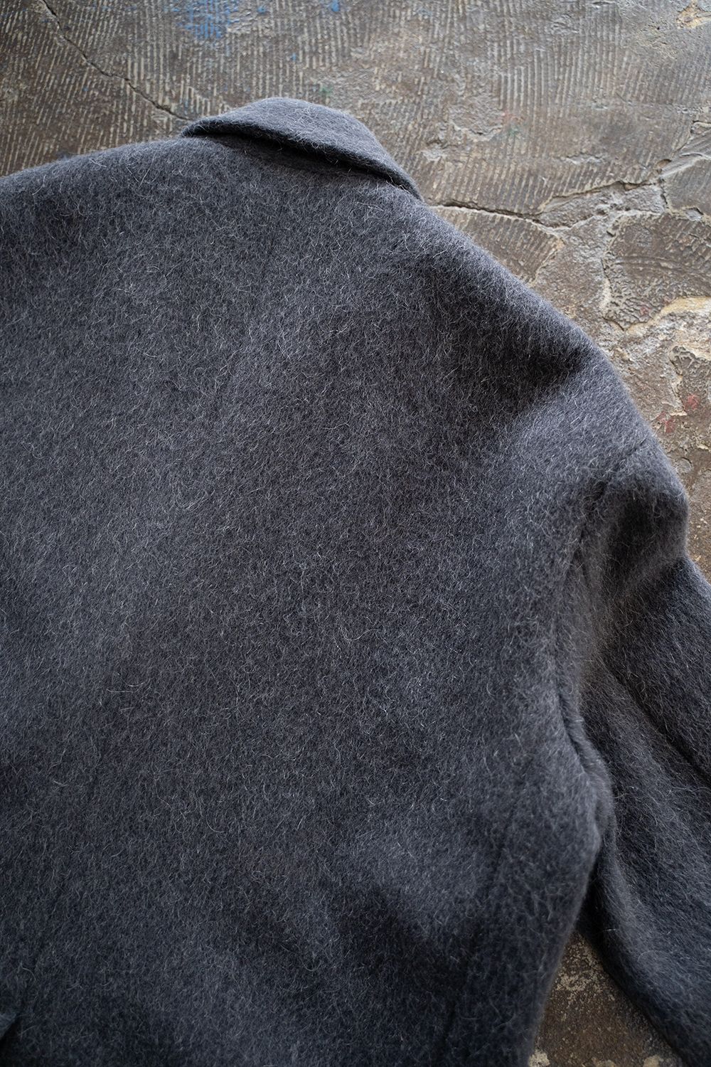 【25AW】Mohair Shaggy Long Jacket/モヘアシャギーロングジャケット(CHARCOAL)