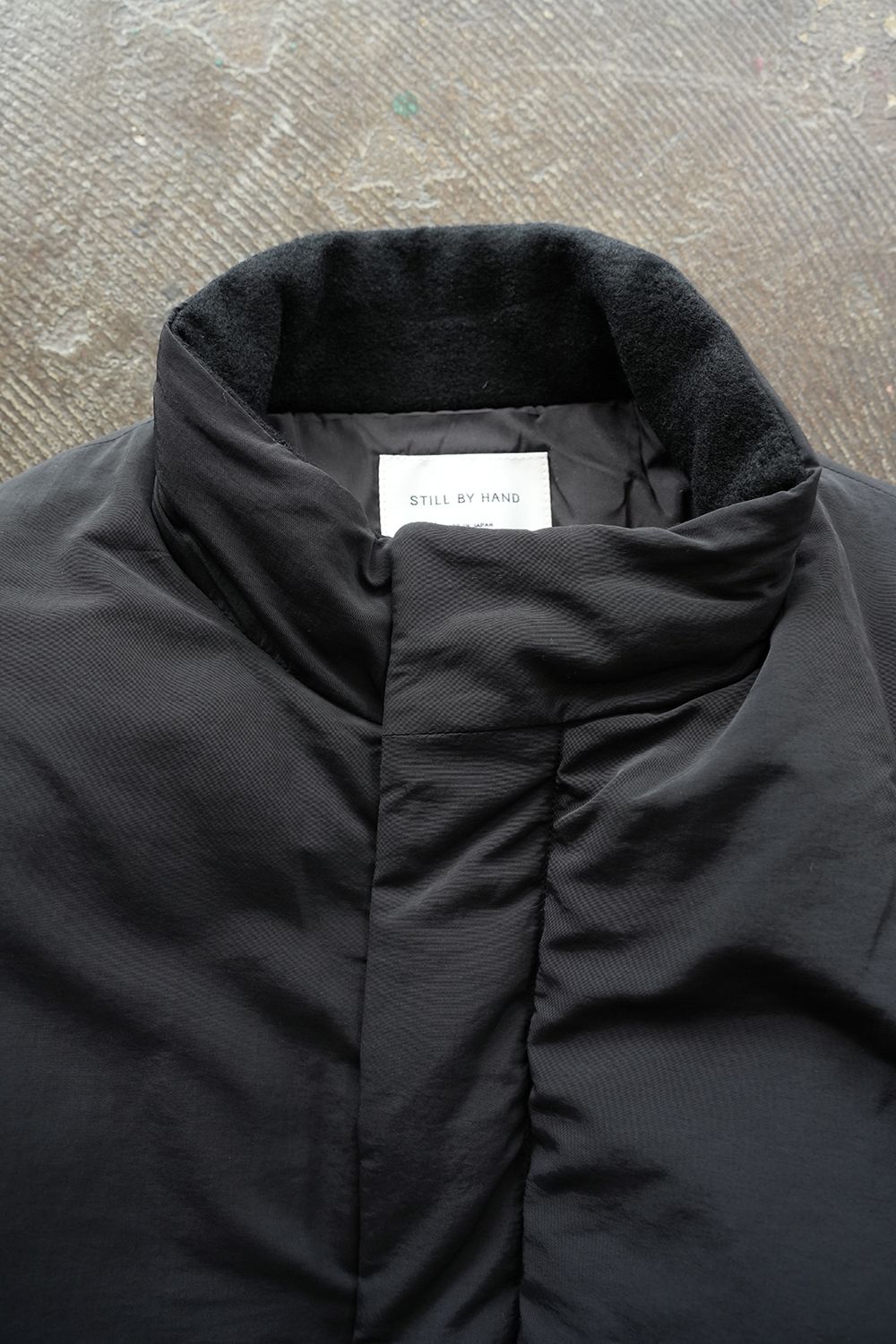 【25AW】シンサレートスタンドカラーブルゾン(BLACK)