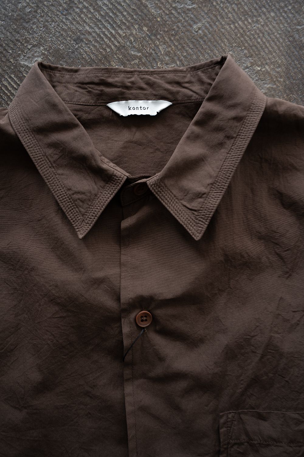【26SS】Oversized Stitching Shirt(BROWN)