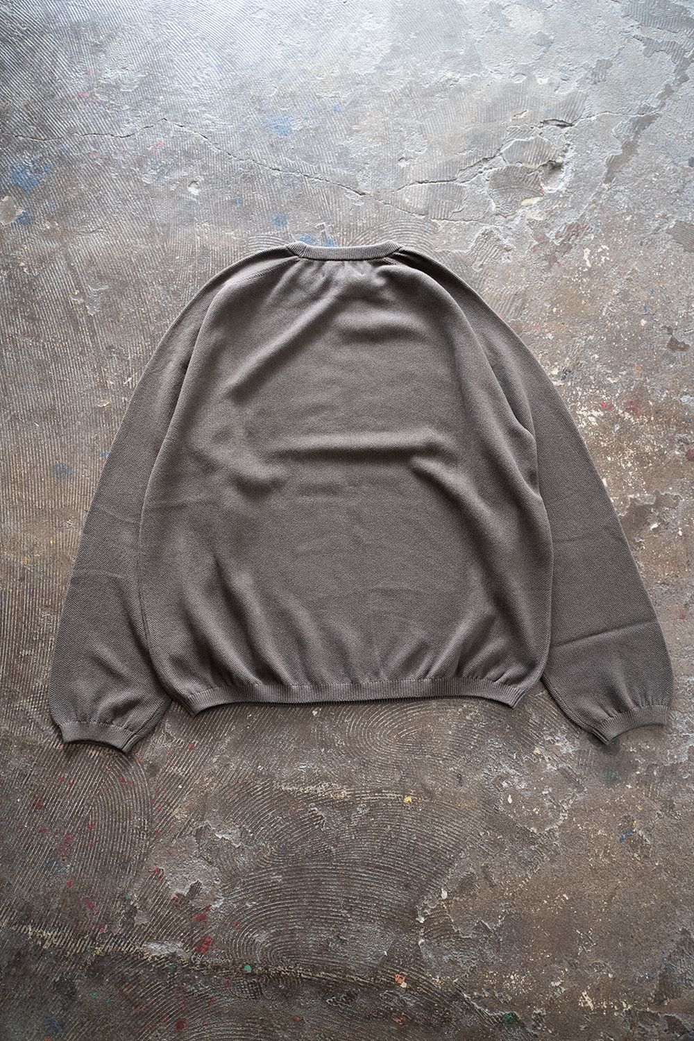 【ラスト1点】【22AW】カシミア混クルーネックニット(GREIGE)