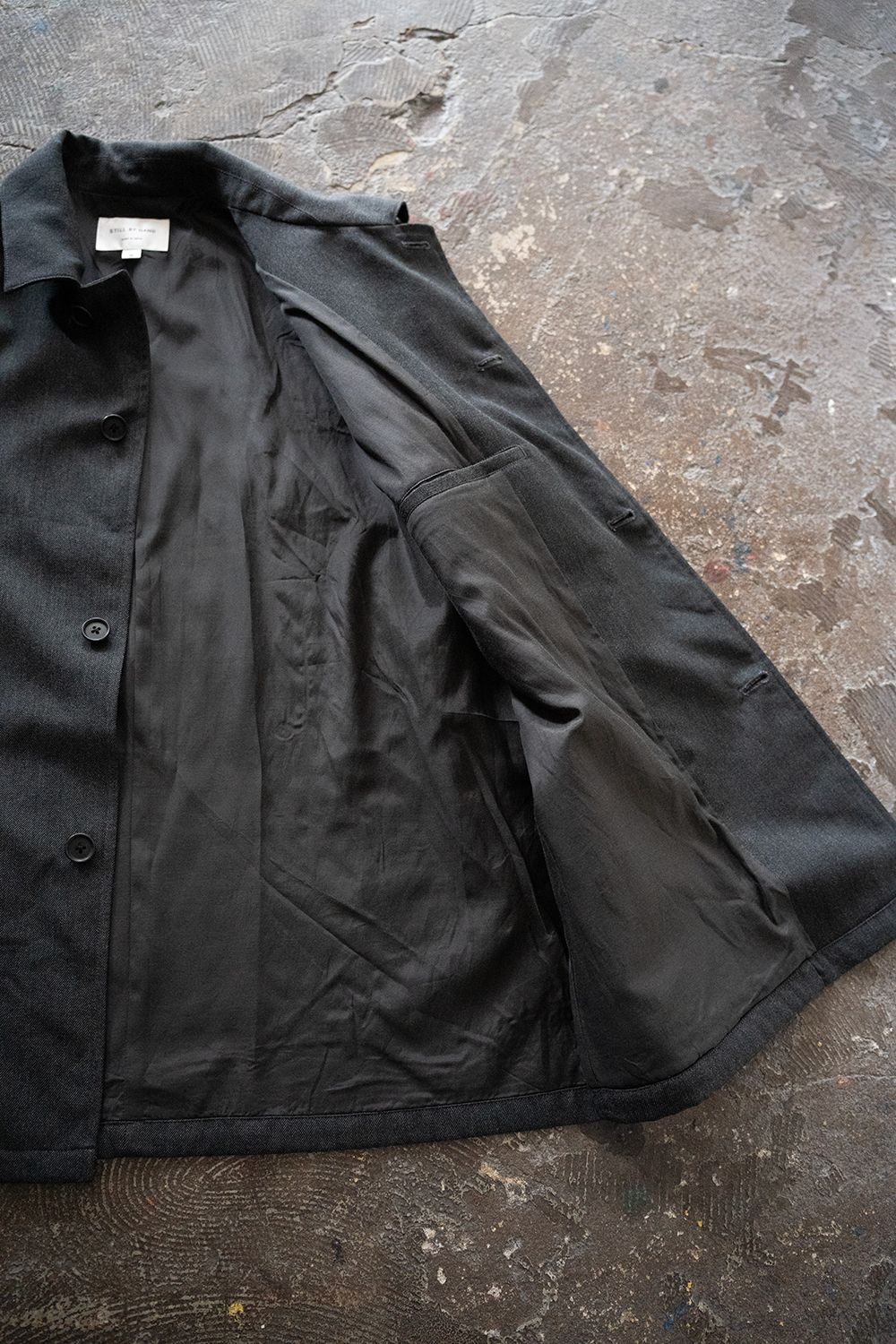 【25AW】ウールサージカバーオール(CHARCOAL)