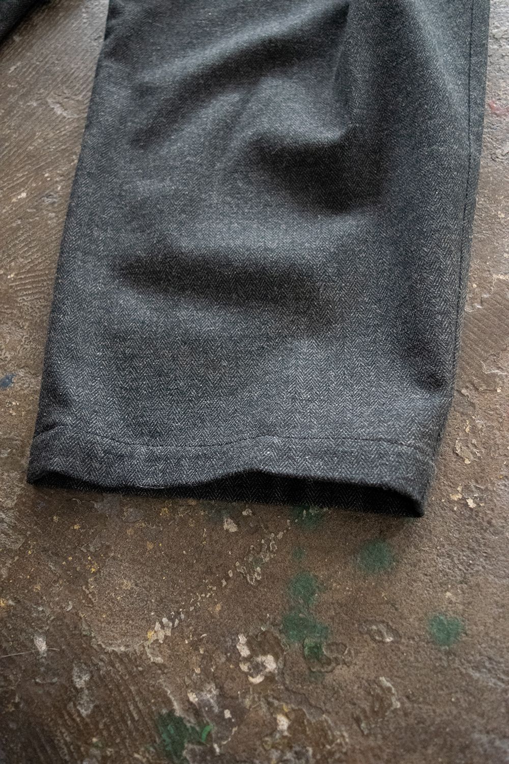 【ラスト1点】【20AW】C/W Herringbone Gathered Pants(GRAY)